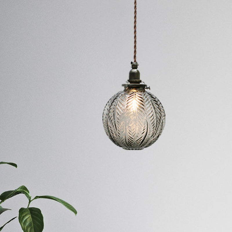 Colonial Glass Globe Pendant Light | Globe Ceiling Fixture