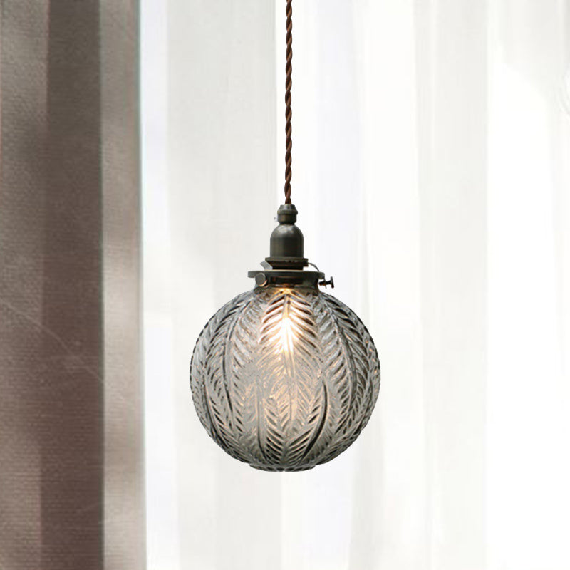 Colonial Glass Globe Pendant Light | Globe Ceiling Fixture