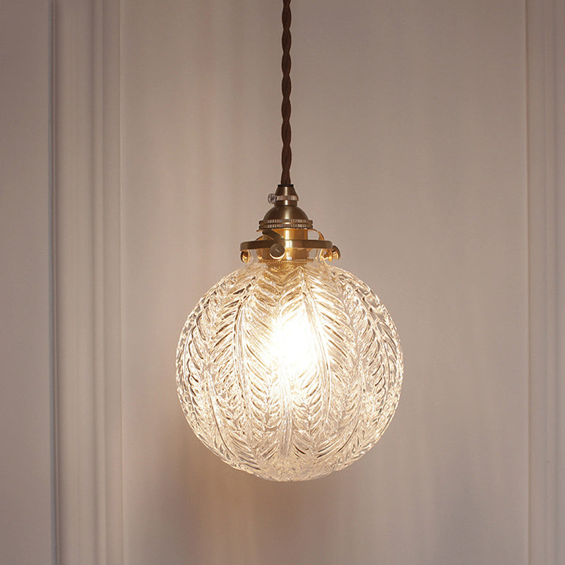Colonial Glass Globe Pendant Light | Globe Ceiling Fixture