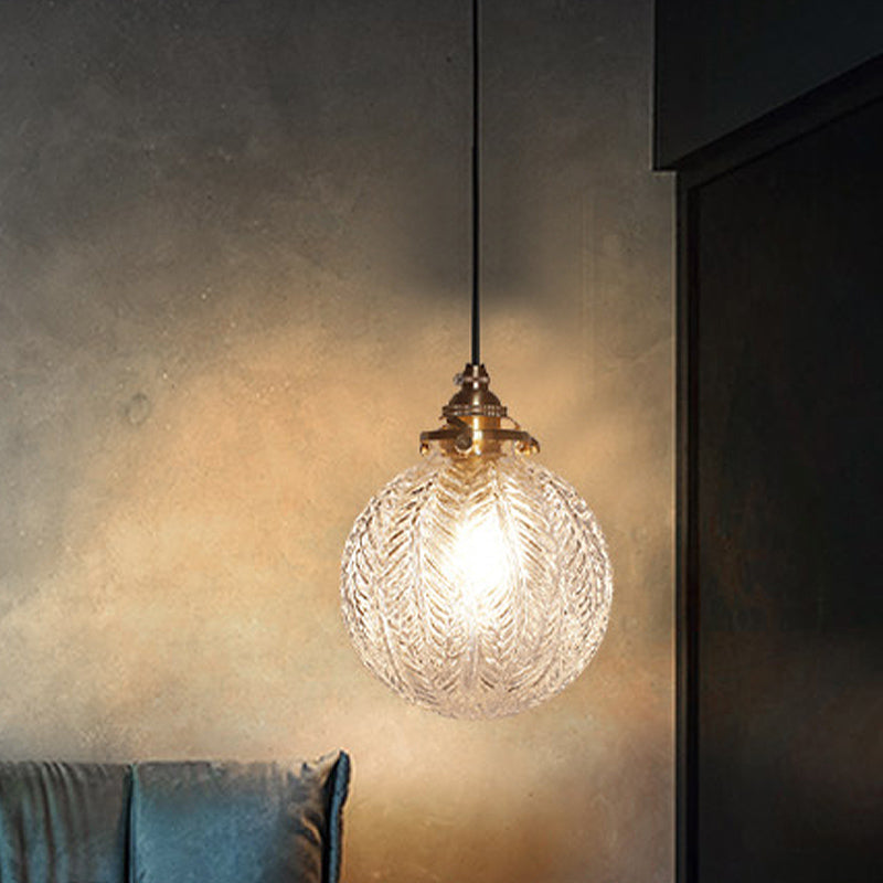 Colonial Glass Globe Pendant Light | Globe Ceiling Fixture
