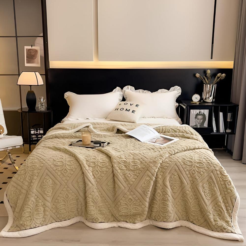 Luxurious Velvet Sherpa Blanket