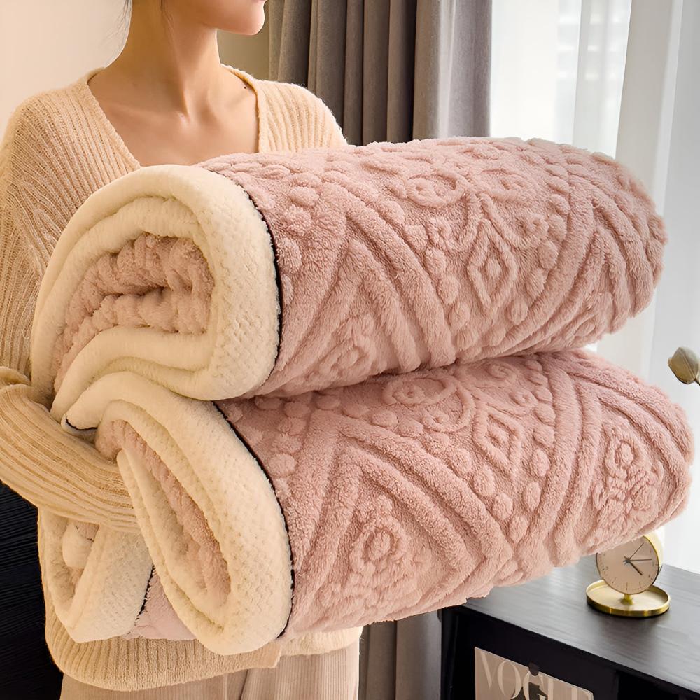 Luxurious Velvet Sherpa Blanket