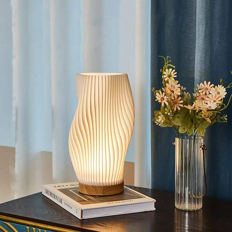 Elegant Coastal Design Lamp with Warm LED Light