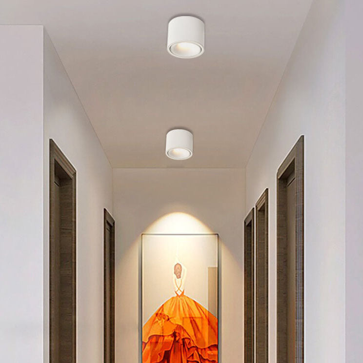 Minimalist Adjustable LED Flush Mount Ceiling Light - Round Spotlight Fixture