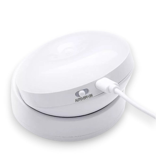 Minimalist Motion Sensor Wall Light – LED, White Finish Fixture