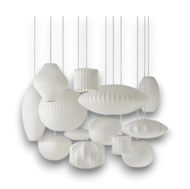 Modern Mulberry Fabric Bubble Chandelier – Hallway Decorative Pendant Lamp