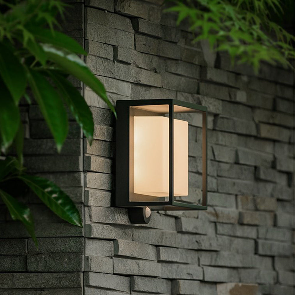 Square Solar Wall Lamp – Sensor-Activated Light