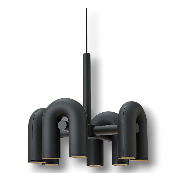 Contemporary Cirkus Chandelier – Sculptural U-Shaped Ceiling Light