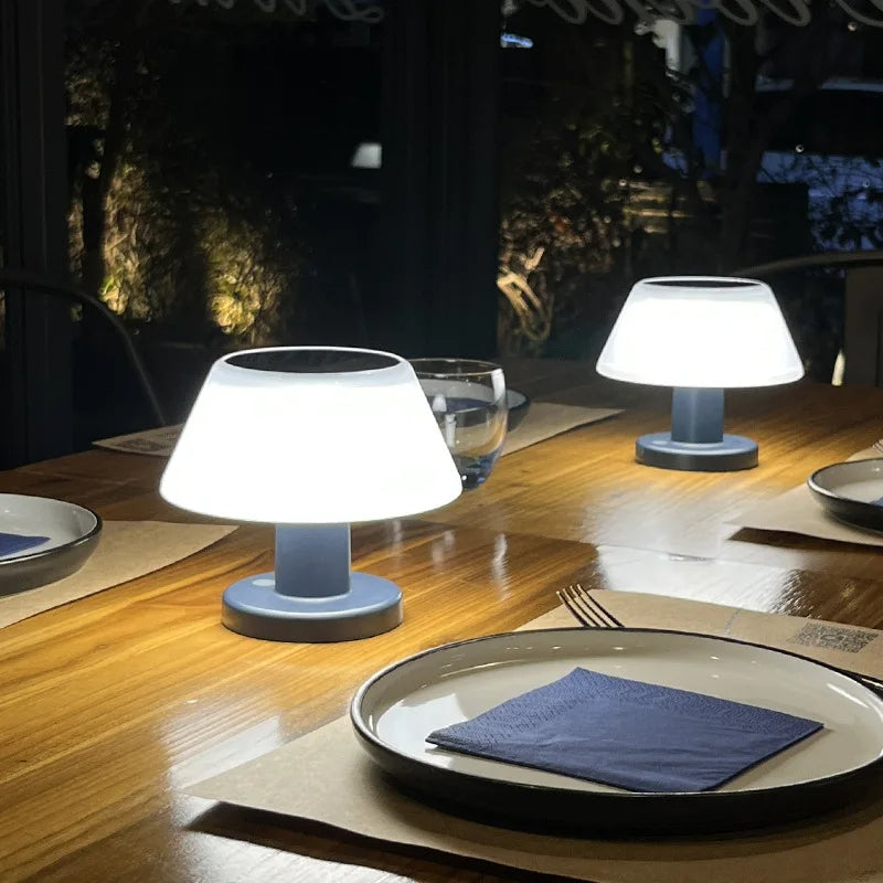 Solar-Powered LED Table Lamp