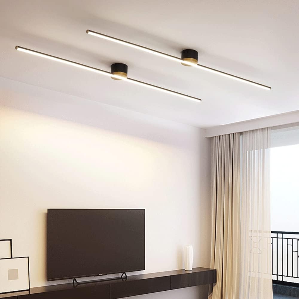 Slim Flush Mount LED Ceiling Light – Modern Linear Design