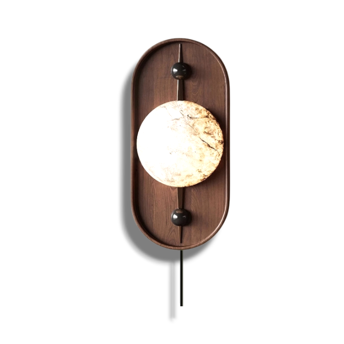 Alabaster Plug-in Wall Lamp – Integrated LED Light