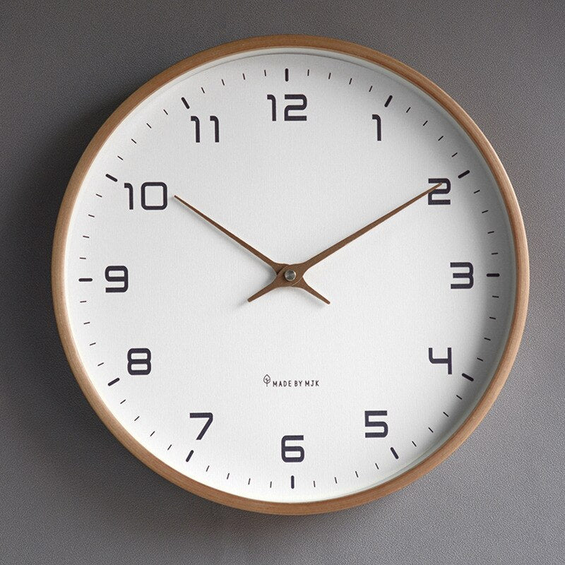 Wooden Wall Clock – NordicGlow Scandinavian Style for Modern Home Decor - Atelier Dubois Paris