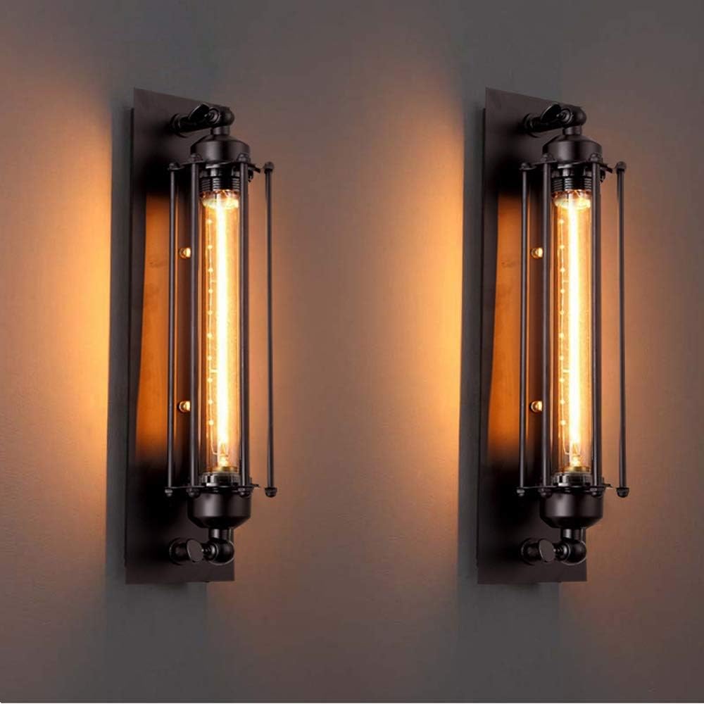 Vintage Cylinder Metal Wall Lamp – Metal Light in Multiple Colour Options