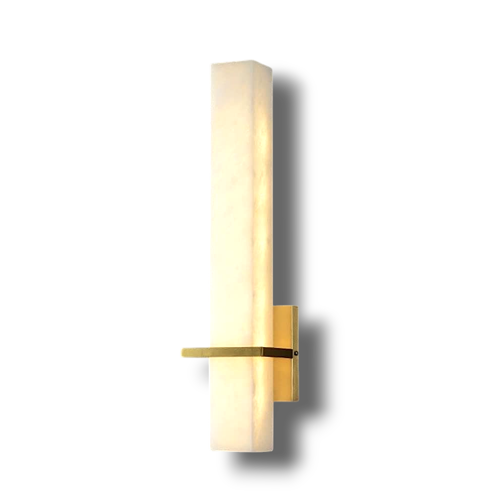 Long Linear Marble Wall Sconce - Modern Wall Light Fixture