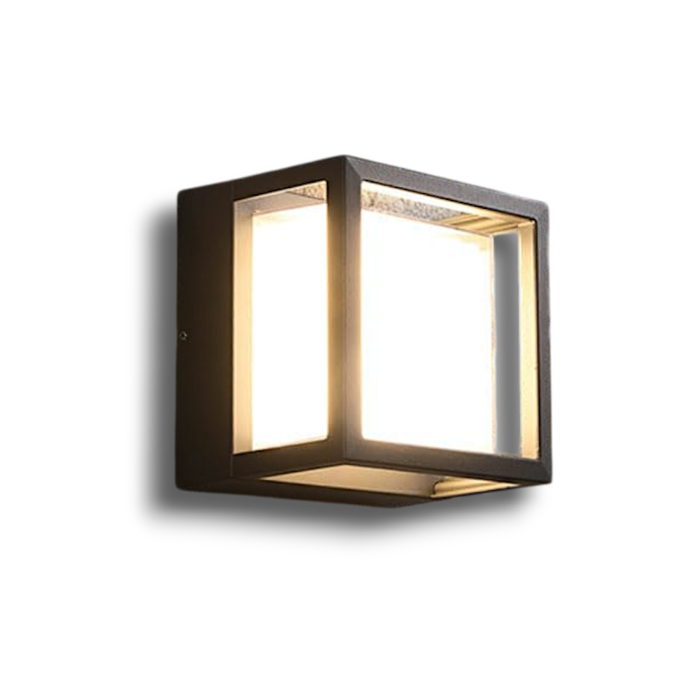 Square Solar Wall Lamp – Sensor-Activated Light