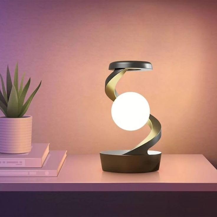 Wireless LED Levitating Table Lamp – Rechargeable USB with Warm Light