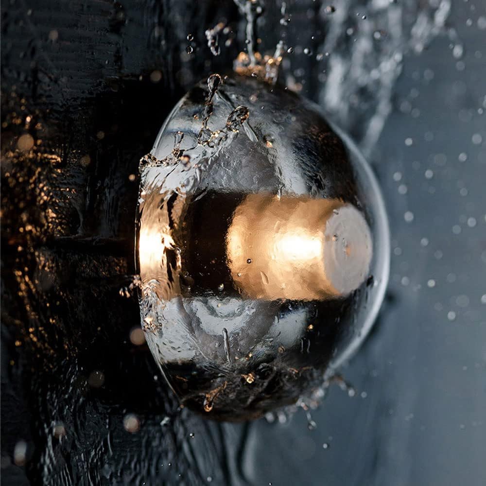 Modern Transparent Semi-Circular Outdoor Wall Light – IP65 Glass Fixture