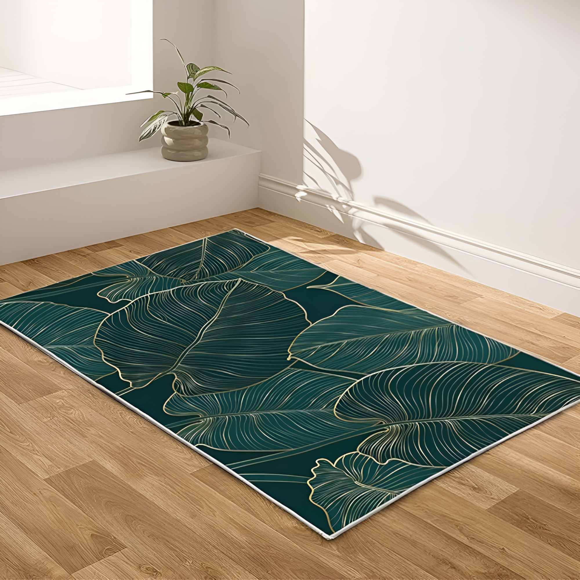 Decorative Linear Leaf Doormat