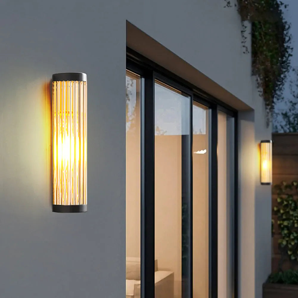Hardwired Outdoor LED Wall Lamp – IP54 LED Light with Glass Shade