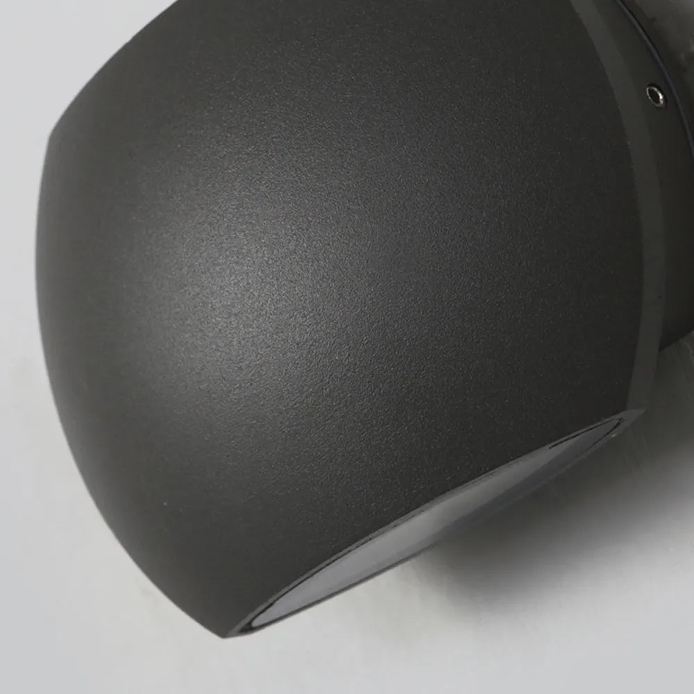 Outdoor Geometric Aluminium Wall Light – IP65 with Glass Shade