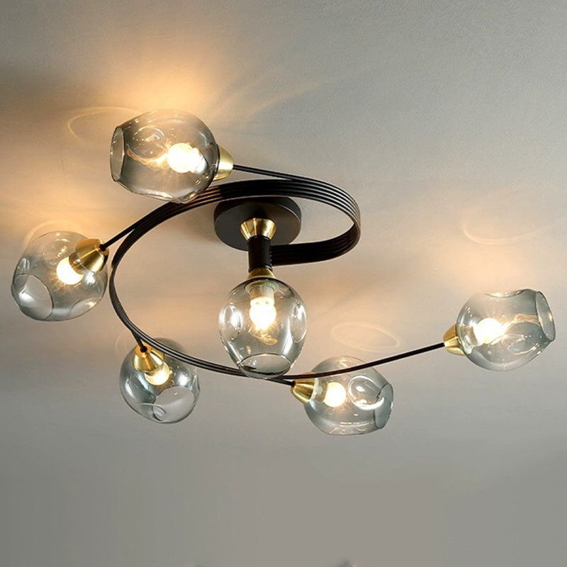 Stylish Glass Ceiling Fixture – Flush Mount Ceiling Light