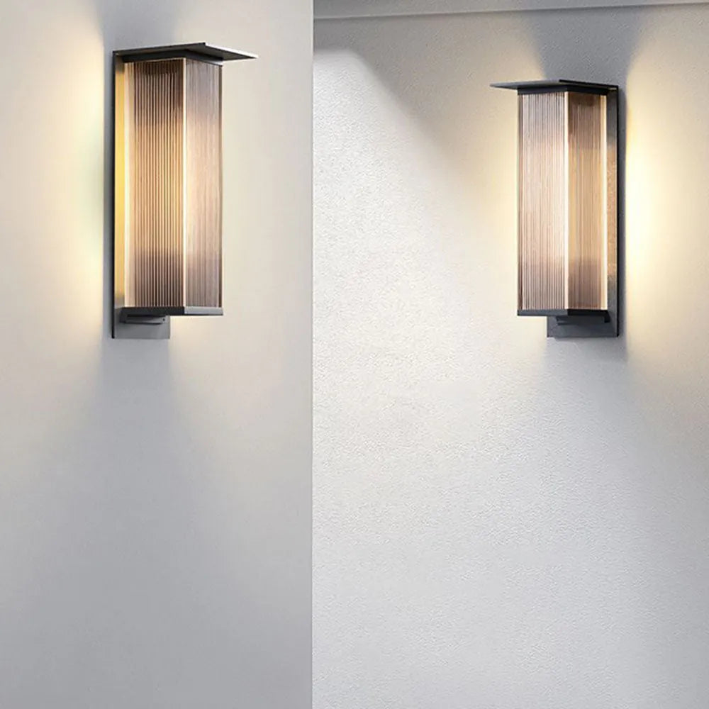 Black Rectangular LED Wall Light for Outdoor and Indoor Use