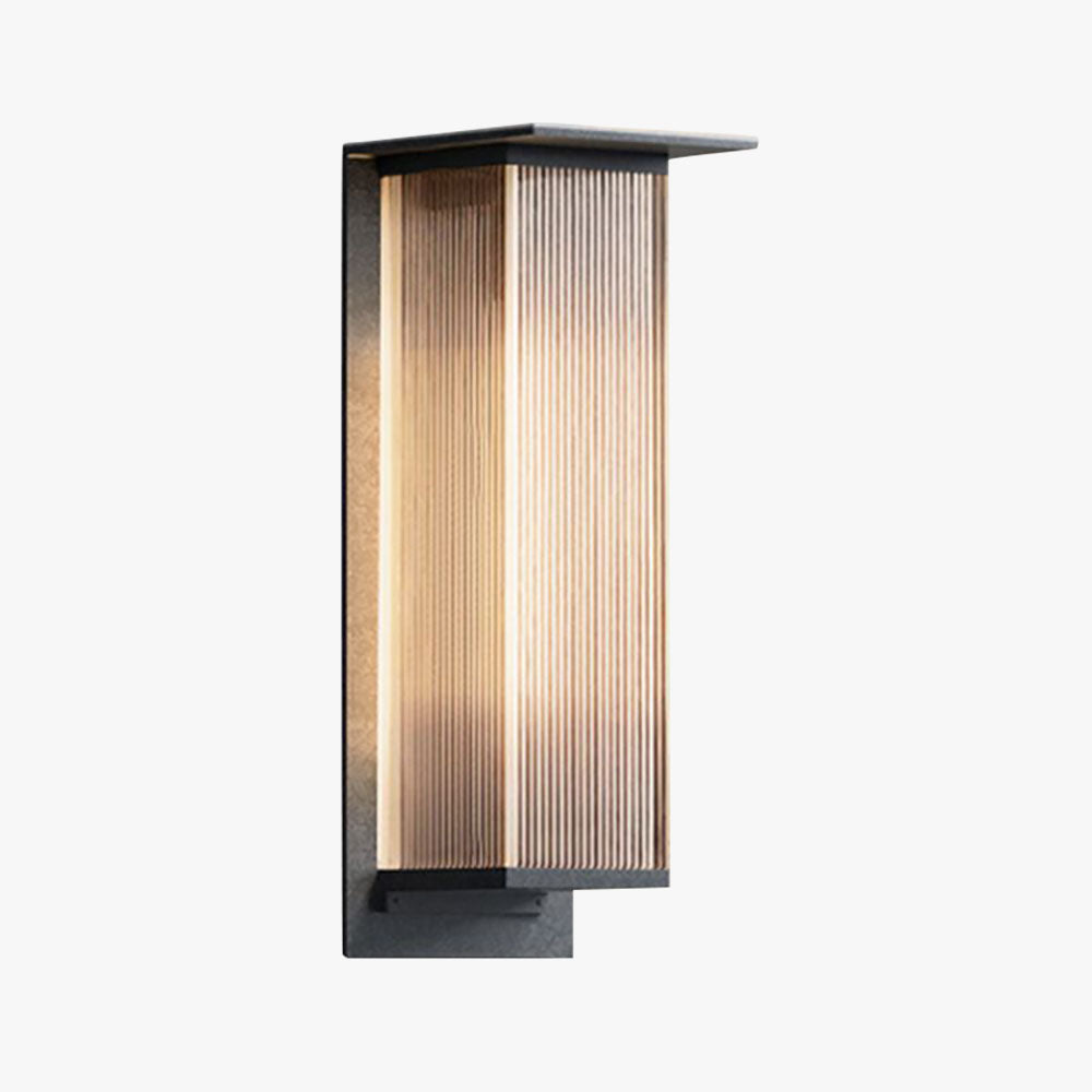 Black Rectangular LED Wall Light for Outdoor and Indoor Use