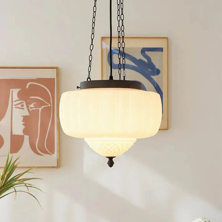 White Hanging Pendant Lamp | Minimalist Ceiling Fixture