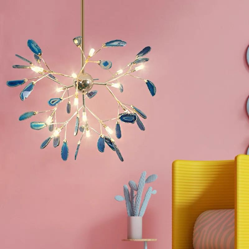 Colourful LED Nordic Chandelier – Modern Metal Pendant Light
