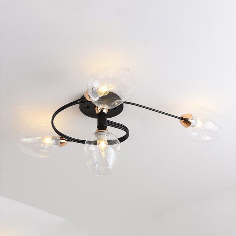 Stylish Glass Ceiling Fixture – Flush Mount Ceiling Light