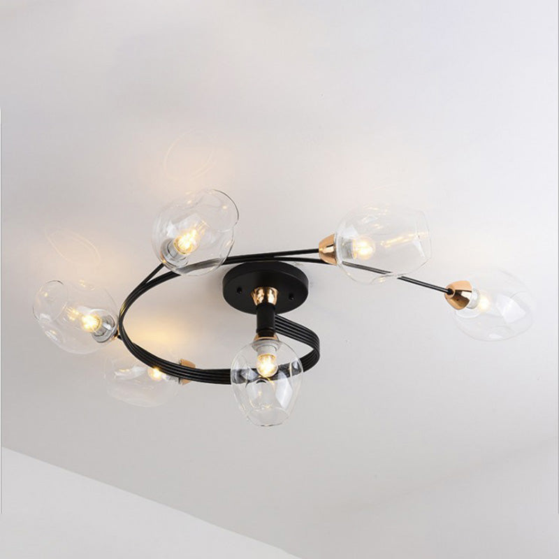 Stylish Glass Ceiling Fixture – Flush Mount Ceiling Light