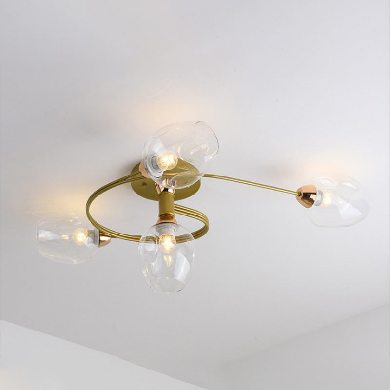 Stylish Glass Ceiling Fixture – Flush Mount Ceiling Light