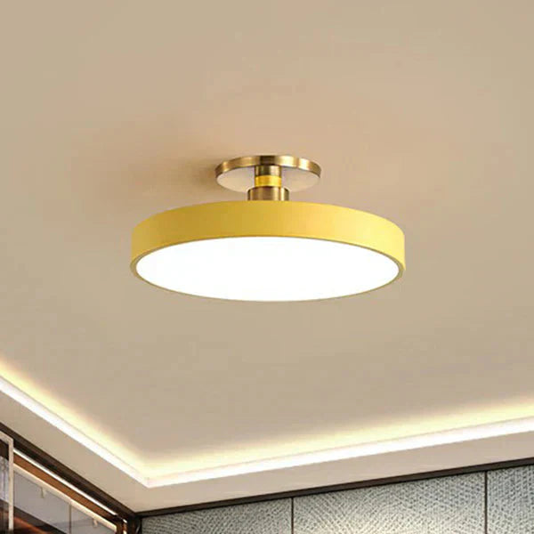 Scandinavian Style Flush Mount LED Ceiling Light | Acrylic Round Ceiling Lamp
