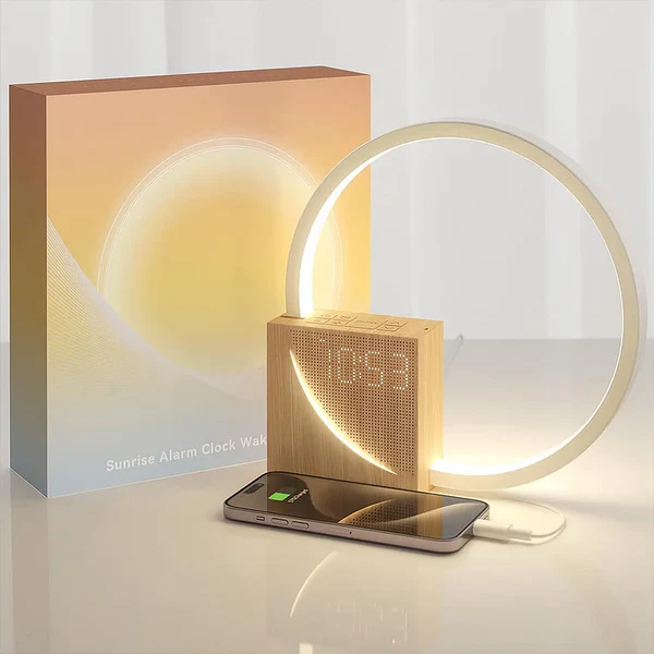 Modern Touch Alarm Clock Table Lamp