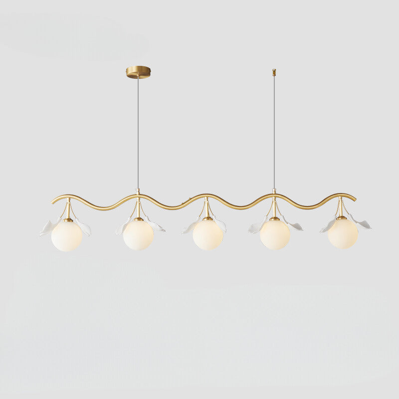 Modern Leaf Glass Chandelier – Creative Minimalist Ceiling Light