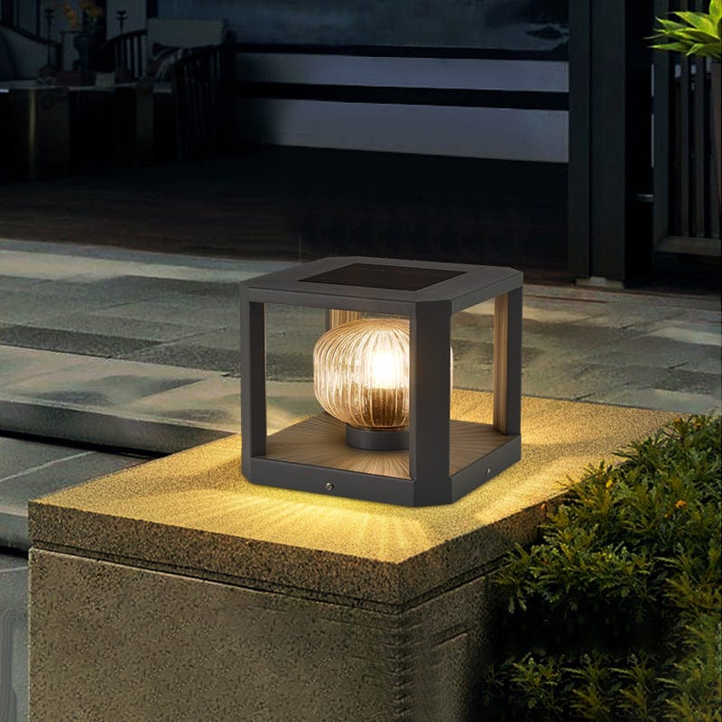 Outdoor Solar Pillar Lamp – LED Light Fixture