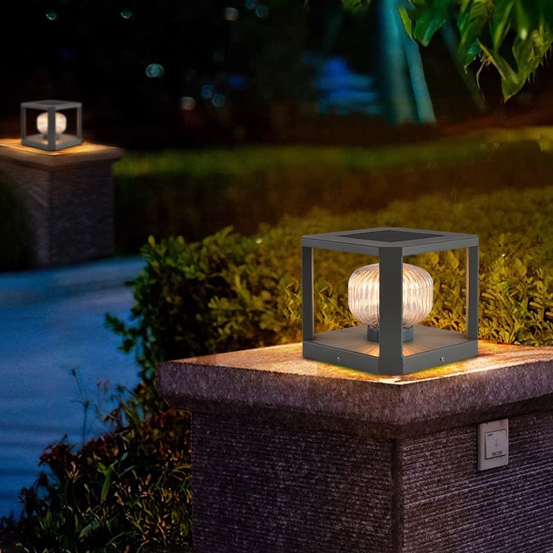Outdoor Solar Pillar Lamp – LED Light Fixture