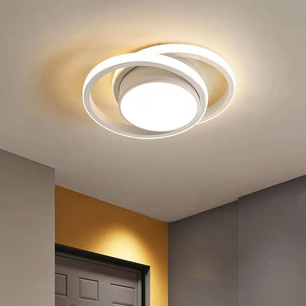Dual Halo LED Ceiling Light | Minimalist Hallway Lighting