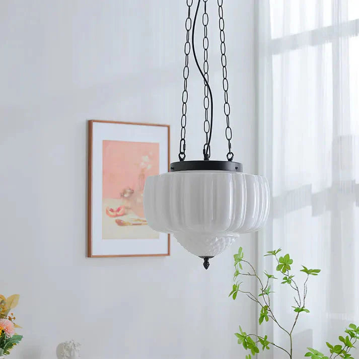 White Hanging Pendant Lamp | Minimalist Ceiling Fixture