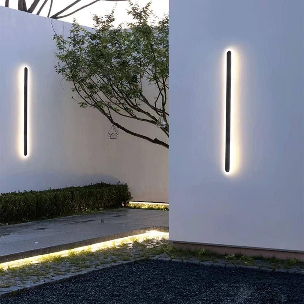 Modern Outdoor Wall Lamp – Linear Oval LED Light