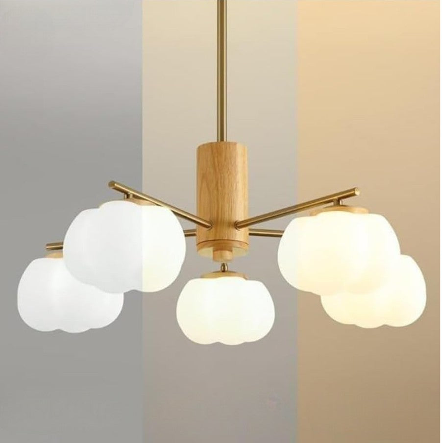 Scandinavian-Inspired LED Chandelier – Mid-Century Modern Sputnik Style