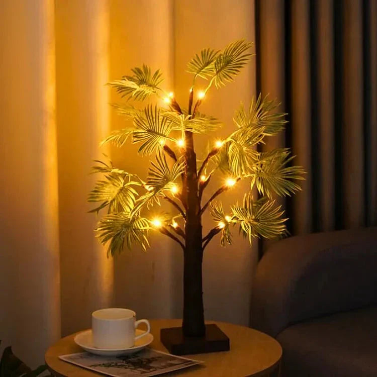 Tropical Palm Leaf LED Table Lights