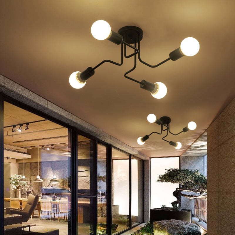 Multi-Bulb LED Flush Mount Ceiling Light – Sleek Indoor Fixture