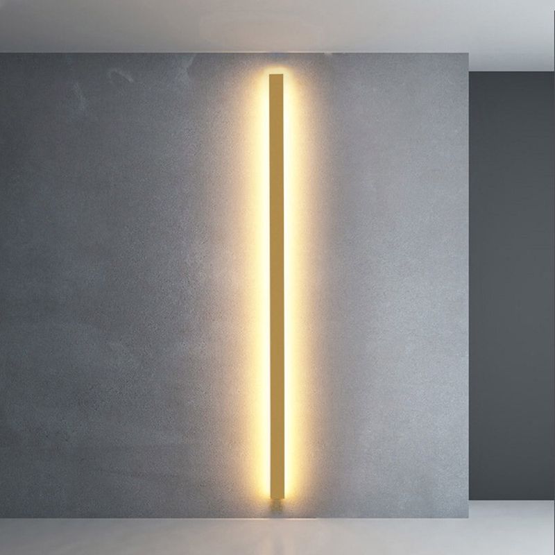 Modern Minimalist Linear Wall Lamp – Metal Lighting in Gold, Black, or White