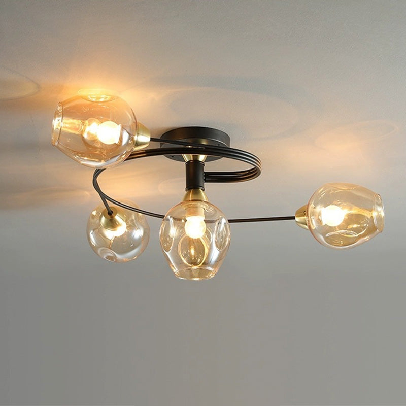 Stylish Glass Ceiling Fixture – Flush Mount Ceiling Light