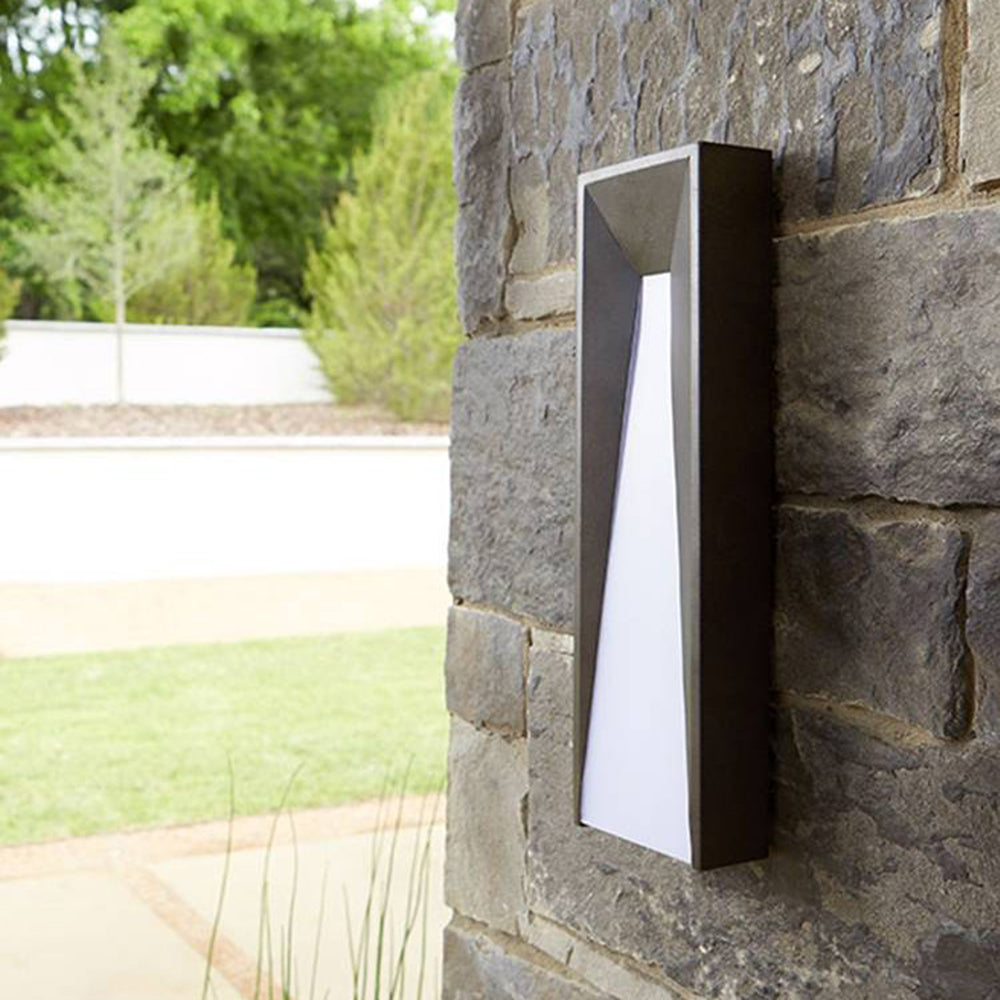 Modern Metal Outdoor Wall Light – Rectangular LED Light, IP65 Rated