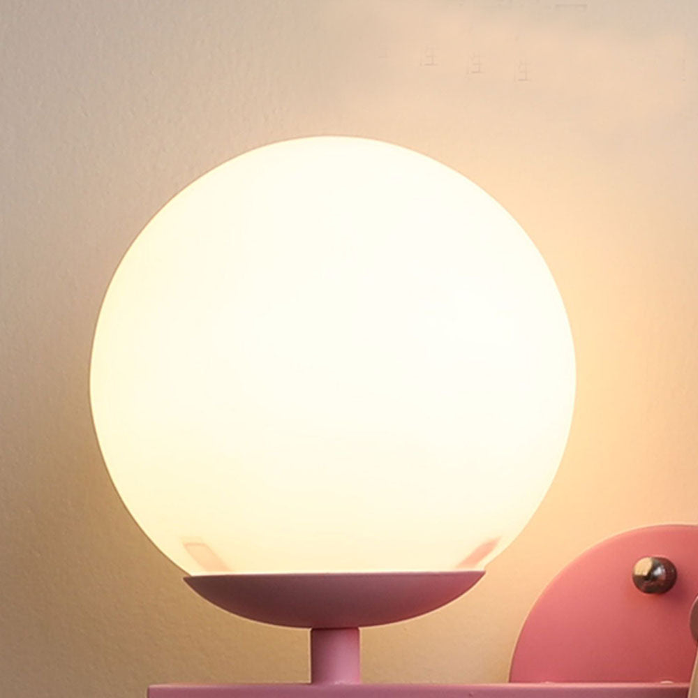 Contemporary Whimsical Wall Lamp – Metal and Glass LED Fixture