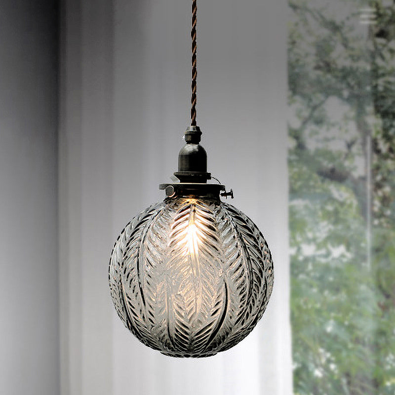 Colonial Glass Globe Pendant Light | Globe Ceiling Fixture