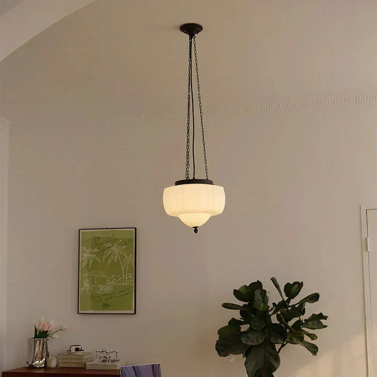 White Hanging Pendant Lamp | Minimalist Ceiling Fixture