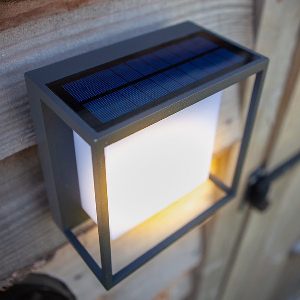 Square Solar Wall Lamp – Sensor-Activated Light